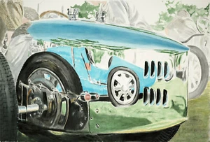 "Bu on Bu" Bugatti 12"X16" Giclee Print By Richard Lewis - Picture 1 of 1