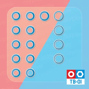 Kit completo de 15 piezas de rodamientos de carreras de bolas conjunto de actualización ""Hop-Up"" para TAMIYA TB-01 2RS - Imagen 1 de 1