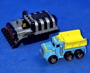 Vintage Micro Machines Construction Blue Dumptruck Highway Warriors '90 Galoob - Picture 1 of 5