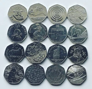 Rare 50p Coins Olympic Beatrix Potter Kew Isle of Man WWF Snowman Fifty Pence - Picture 1 of 250