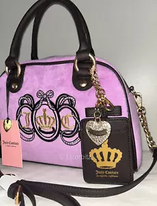 NEU! Neu mit Etikett Juicy Couture Juicy Lovers Club Bowler Umhängetasche violett Tüll - Bild 1 von 7