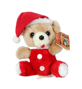 Vintage Russ Luv Pets Jolly Santa Bear - 1979, Item 577 - Hat, Tongue, Suit, Tan - Picture 1 of 11