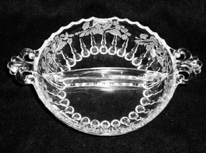 Nuevo Martinsville RADIANCE Relish con grabado de corona de prado - Imagen 1 de 2