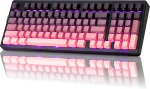 ZH980 Wireless Mechanical Gaming Keyboard,95% Pink Custom Creamy Keyboard with N - Picture 1 of 12