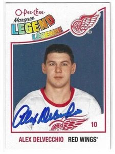 Alex Delvecchio Signed 2010/11 O-Pee-Chee Legend Card #579 Detroit Red Wings - Picture 1 of 1