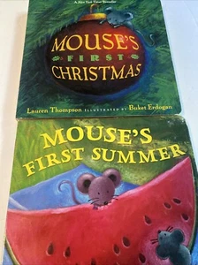 Lot Of 2-Mouse's First Christmas And First Summer Lauren Thompson EUC HB Books - Picture 1 of 7