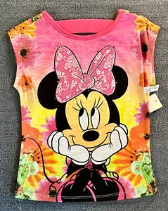 Disney - Minnie Mouse - Floral Theme - Girls Fashion Top - Many Sizes - New - Picture 1 of 1