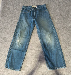 Levi's 569 Jeans Boys Size 18 Reg 29x29 Blue Med Wash Denim Loose Straight Flaws - Picture 1 of 10