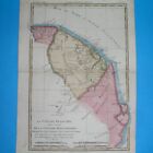 1780 NICE RARE ORIGINAL MAP SOUTH AMERICA FRENCH GUIANA SURINAME CAYENNE FRANCE