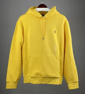 NWT Men’s POLO RALPH LAUREN Yellow Double Knit Pullover Hoodie Size L,XL - Picture 1 of 6