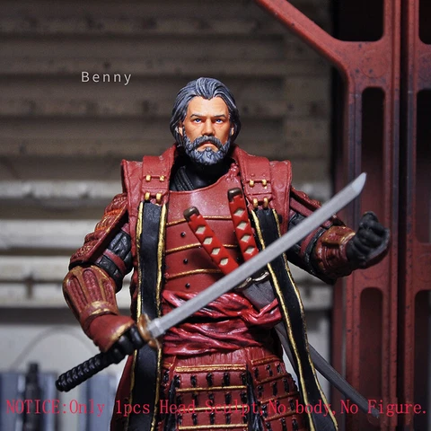 Delicate Painted 1/18 Scale The Samurai Warrior Benny Head Sculpt 3.75" Figure Cover
