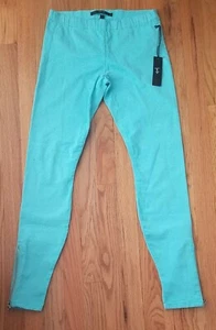 Joe's jeans Terquoise Stretchy Leggings With Zippers - Size Small - Picture 1 of 9