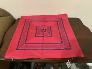Ralph Lauren Sychle Stripe Pillow Cover 20" x 20" Red Blue 100% Cotton WT - Picture 1 of 14