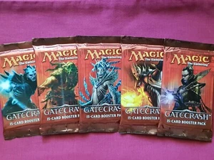 MTG Magic The Gathering GATECRASH New Sealed Booster ALL 5 DIFFERENT PACK ART - Picture 1 of 2