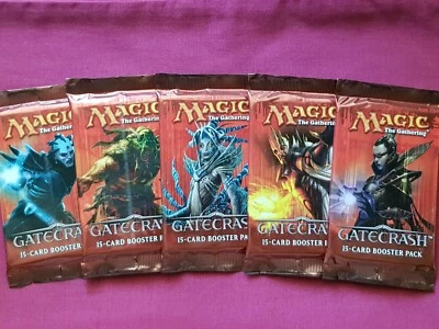 MTG Magic The Gathering GATECRASH New Sealed Booster ALL 5 DIFFERENT PACK ART  - Image 1 of 2