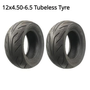 12 Inch 12x4.50-6.5 Tubeless Tyre for Scooter Wear-resistant New Electric - Picture 1 of 26