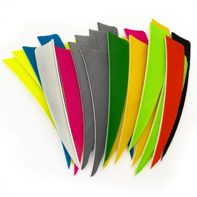 200 Pcs 4 Inch Shield Archery Arrow Feathers Fletching RW LW - Image 1 of 4