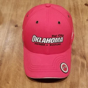 Honda Suzuki Hat Cap Strap Back Del City Oklahoma Dealer 1976 One Size - Picture 1 of 10