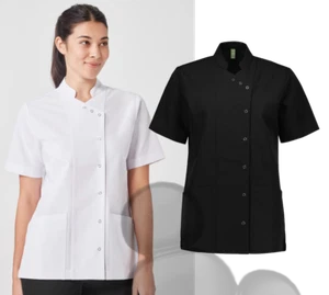 Ladies Eco Dentist Jacket Black White Size XXS - 3XL Beauty Health Spa Pharmacy - Picture 1 of 10