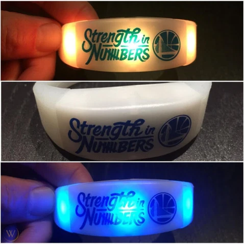 2016 NBA Finals Golden State Warriors Pixmob Lighted Silicone Bracelet Rare! Cover