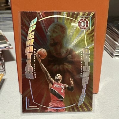 2021 Illusions DAMIAN LILLARD Operation Detonation Orange Parallel Trail Blazers - Image 1 of 2