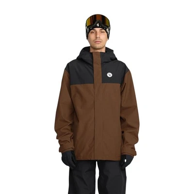 Volcom Buckthreeeighty Men's Winter Jacket, Brown, X-Large - Image 1 of 2