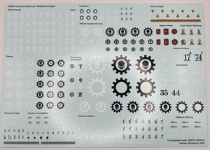 Adeptus Mechanicus Transfer Sheet Decals Warhammer 40K Games Workshop WH40K GW - Picture 1 of 1