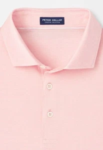 NEW PETER MILLAR COTTON LISLE POLO MC00K01 Men's XL Retro Pink - Picture 1 of 4