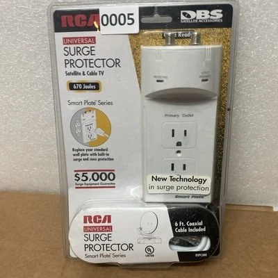 RCA Universal Surge Protector Smart Plate Series 670 Joules- U - Image 1 of 4
