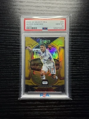 2022-23 Panini Select FIFA - Terrace Alexis Sanchez #81 Gold Prizm /10 ARSENAL - Image 1 of 2