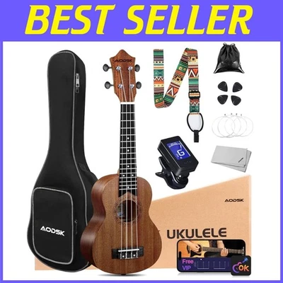 Beginner Soprano Ukulele Kit - Gig Bag, Tuner, Strap - Image 1 of 4