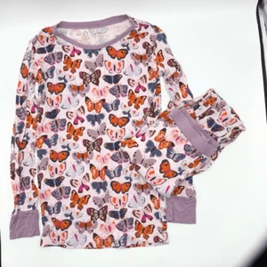 Little Sleepies Bamboo Pajama Set Long Sleeve Butterflies - Kids US 9/10 - Picture 1 of 6