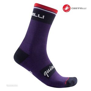 Castelli QUINDICI SOFT MERINO Wool Blend Cycling Socks : PURPLE - One Pair
