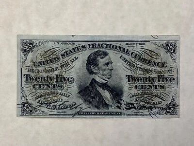 ~FR 1294 25 TWENTY FIVE CENTS THIRD ISSUE - FESSENDEN - FRACTIONAL CURRENCY - Image 1 of 2