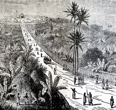 鲁巴加非洲乡村路 1890 年雕刻维多利亚斯坦利非洲 DWAA2E — 第 1/2 张图片