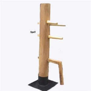 Ip Man Wing Chun Wooden Dummy Metal Base Figure Kung Fu Strike Pile Toy 28cm - Picture 1 of 3