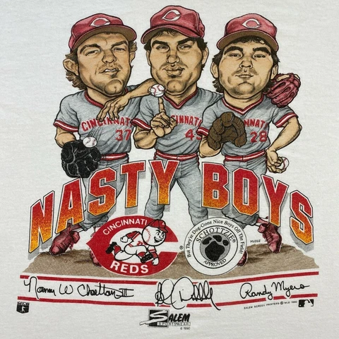 VINTAGE Cincinnati Reds 1990 Baseball World Series Champs Team T Shirt Gift Fan Cover