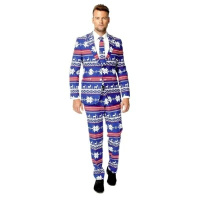 Traje de novedad azul oscuro de vacaciones ajustado OppoSuits para hombre Foto 1 de 4