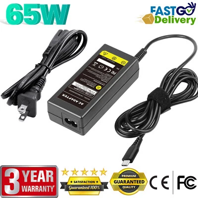 AC Adapter Charger For Dell Latitude 5420 P137G001 Laptop 65W Power Supply Cord - Image 1 of 4