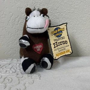 Just For Laughs Crazy Animal Collection Plush Horse Keychain Squeeze Me TESTED - Picture 1 of 6