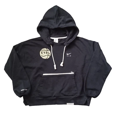 Nike Hoodie Womens L Black EYBL Swoosh Fly Standard Issue Basketball Dri FIT - Image 1 of 4