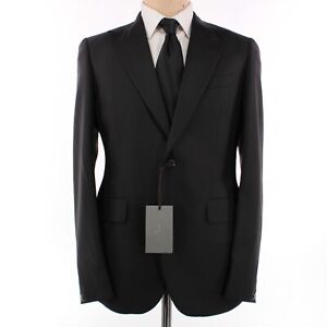 Boglioli NWT 100% Wool Alton Tuxedo Peak Lapel Size 50R US 40R in Solid Black