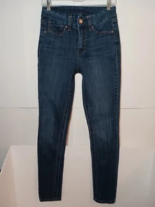 Seven7 Mid Rise Skinny Jegging Jeans Women's Size 6 Dark Blue 28X30 - Picture 1 of 12
