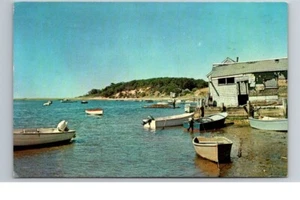Chatham MA Oyster River, verlassene Hütte, zu Fuß Barn Hill Road, Postkarte 1963 - Bild 1 von 2