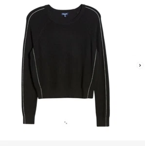 Espléndido Suéter a Rayas Detail Cuello Redondo Para Mujer RF9S140 Negro Talla S - Imagen 1 de 8