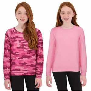 NWT Lucky Brand Girls 2-Pack Long Sleeve Tee Knit Top Camo Sweatshirt XS,S,M,L - Picture 1 of 9