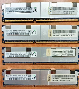128Gb (4 x 32GB ) Hynix PC3-14900L - 13 - 12, 4RX4, ETC REG RAM, FRU: 46W0763 - Picture 1 of 3