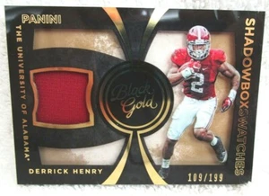 DERRICK HENRY RC 2016 PANINI BLACK GOLD GU PATCH ROOKIE#109/199!TITANS RC GOAT - Picture 1 of 3