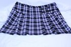 Black Plaid Mini Skirt by Scamp size L, Steampunk, Punk rock, Scottish Kilt look