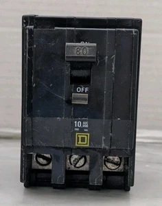 QO380- Square D 80A Amp 3P Pole 240V Electrical Circuit Breaker  - Picture 1 of 5